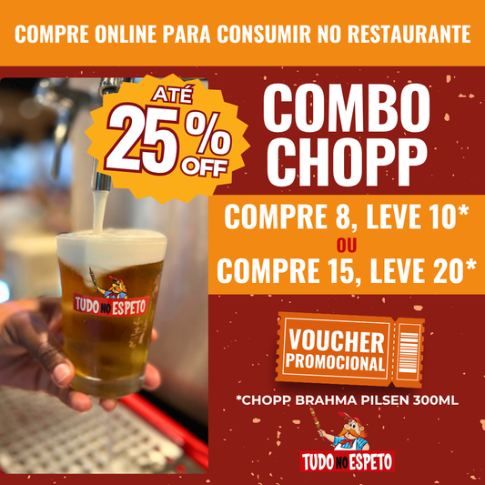 Combo de Chopes até 25% OFF